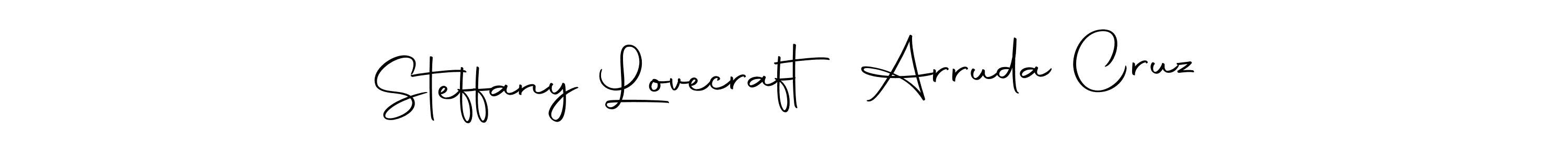 if you are searching for the best signature style for your name Steffany Lovecraft Arruda Cruz. so please give up your signature search. here we have designed multiple signature styles  using Autography-DOLnW. Steffany Lovecraft Arruda Cruz signature style 10 images and pictures png