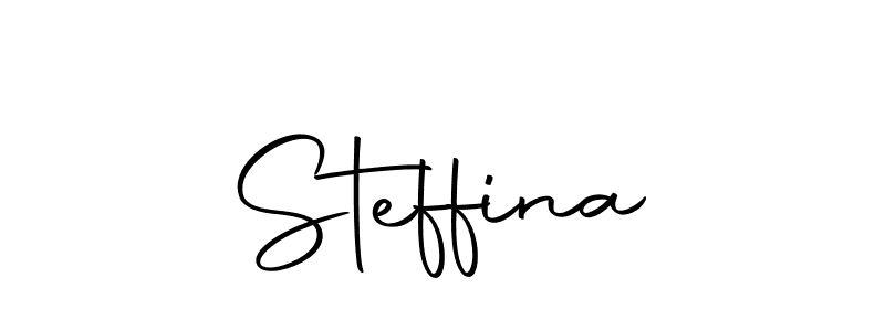 Use a signature maker to create a handwritten signature online. With this signature software, you can design (Autography-DOLnW) your own signature for name Steffina. Steffina signature style 10 images and pictures png