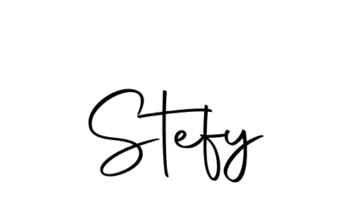 How to make Stefy name signature. Use Autography-DOLnW style for creating short signs online. This is the latest handwritten sign. Stefy signature style 10 images and pictures png