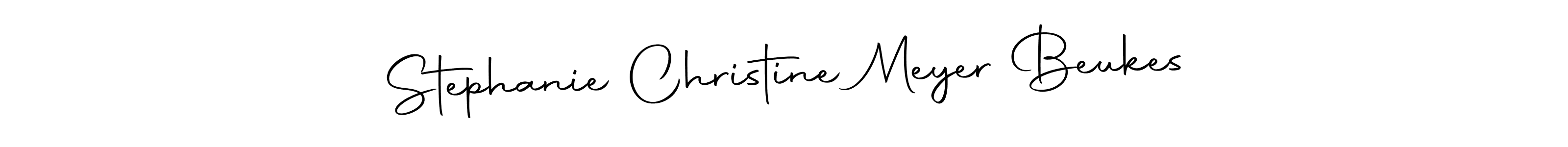 Make a beautiful signature design for name Stephanie Christine Meyer Beukes. With this signature (Autography-DOLnW) style, you can create a handwritten signature for free. Stephanie Christine Meyer Beukes signature style 10 images and pictures png