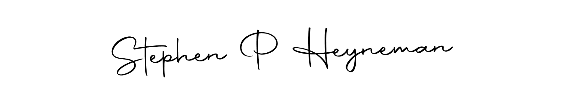 How to make Stephen P Heyneman name signature. Use Autography-DOLnW style for creating short signs online. This is the latest handwritten sign. Stephen P Heyneman signature style 10 images and pictures png