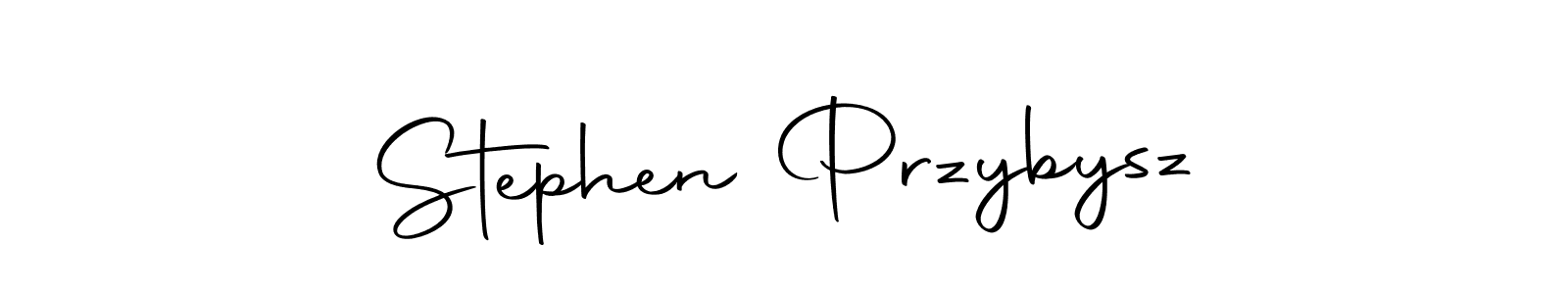 How to make Stephen Przybysz name signature. Use Autography-DOLnW style for creating short signs online. This is the latest handwritten sign. Stephen Przybysz signature style 10 images and pictures png