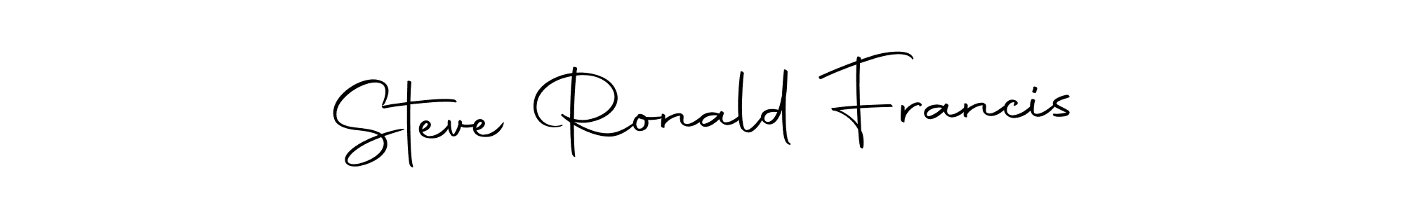 How to make Steve Ronald Francis name signature. Use Autography-DOLnW style for creating short signs online. This is the latest handwritten sign. Steve Ronald Francis signature style 10 images and pictures png