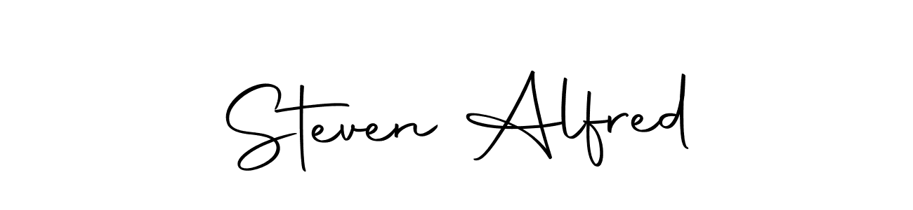 Create a beautiful signature design for name Steven Alfred. With this signature (Autography-DOLnW) fonts, you can make a handwritten signature for free. Steven Alfred signature style 10 images and pictures png