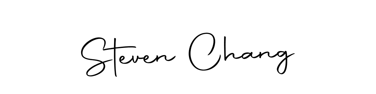 You should practise on your own different ways (Autography-DOLnW) to write your name (Steven Chang) in signature. don't let someone else do it for you. Steven Chang signature style 10 images and pictures png