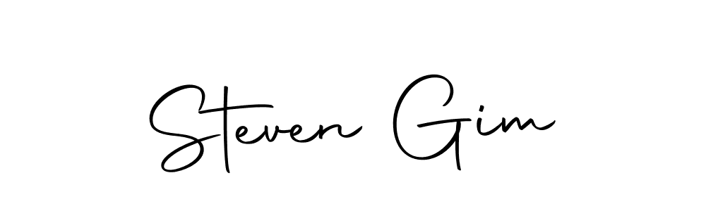 How to make Steven Gim name signature. Use Autography-DOLnW style for creating short signs online. This is the latest handwritten sign. Steven Gim signature style 10 images and pictures png