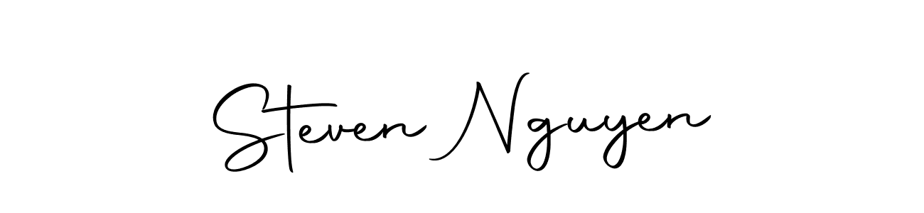 How to make Steven Nguyen name signature. Use Autography-DOLnW style for creating short signs online. This is the latest handwritten sign. Steven Nguyen signature style 10 images and pictures png