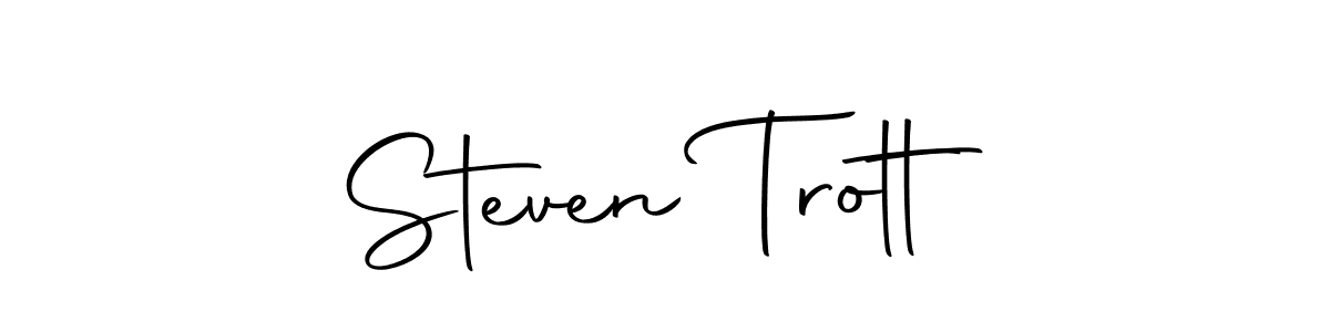 You should practise on your own different ways (Autography-DOLnW) to write your name (Steven Trott) in signature. don't let someone else do it for you. Steven Trott signature style 10 images and pictures png