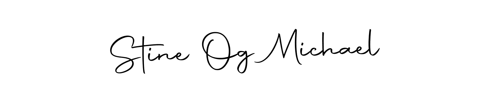 Similarly Autography-DOLnW is the best handwritten signature design. Signature creator online .You can use it as an online autograph creator for name Stine Og Michael. Stine Og Michael signature style 10 images and pictures png