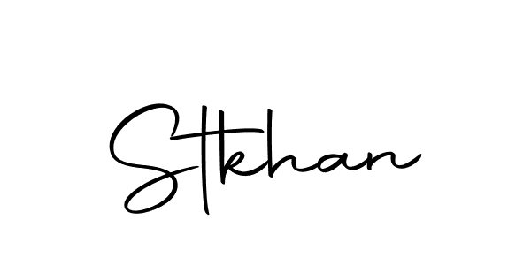if you are searching for the best signature style for your name Stkhan. so please give up your signature search. here we have designed multiple signature styles  using Autography-DOLnW. Stkhan signature style 10 images and pictures png