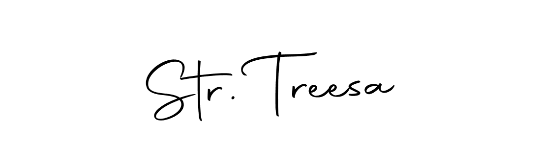 Str. Treesa stylish signature style. Best Handwritten Sign (Autography-DOLnW) for my name. Handwritten Signature Collection Ideas for my name Str. Treesa. Str. Treesa signature style 10 images and pictures png