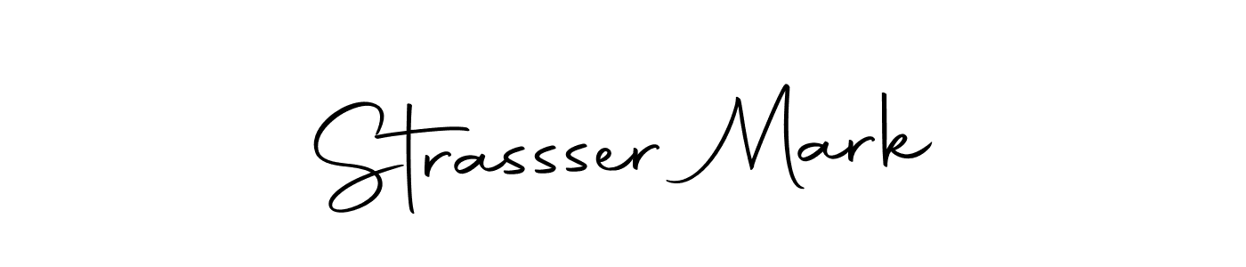 How to make Strassser Mark name signature. Use Autography-DOLnW style for creating short signs online. This is the latest handwritten sign. Strassser Mark signature style 10 images and pictures png