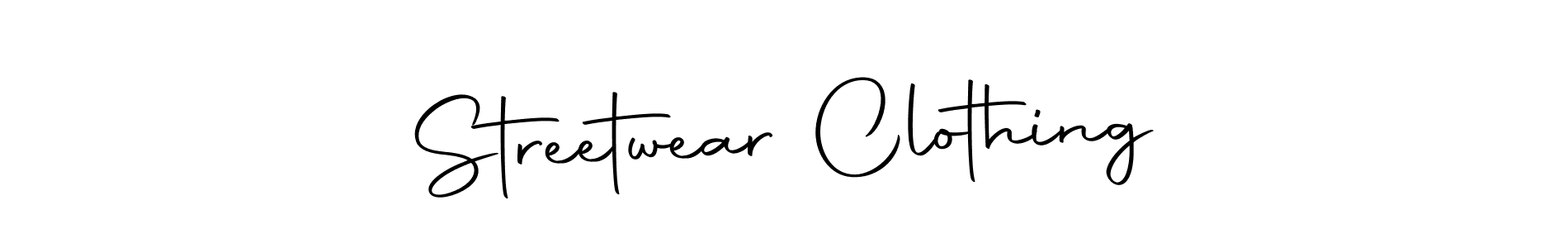 Create a beautiful signature design for name Streetwear Clothing. With this signature (Autography-DOLnW) fonts, you can make a handwritten signature for free. Streetwear Clothing signature style 10 images and pictures png