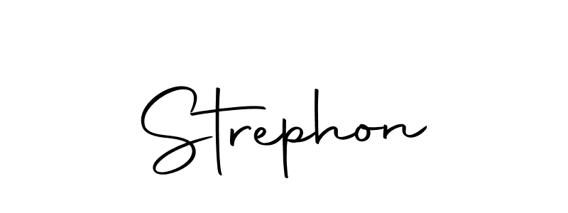 How to make Strephon name signature. Use Autography-DOLnW style for creating short signs online. This is the latest handwritten sign. Strephon signature style 10 images and pictures png