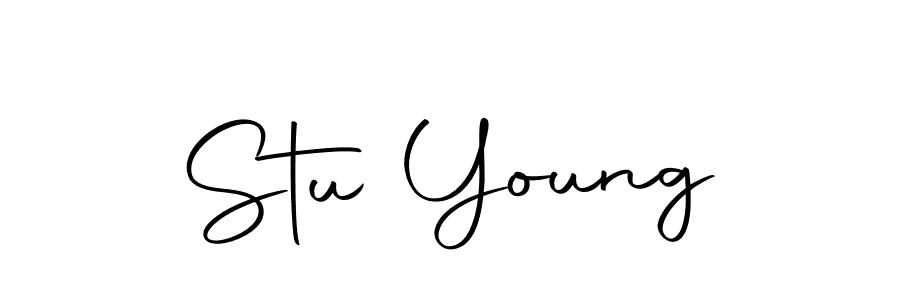 How to make Stu Young name signature. Use Autography-DOLnW style for creating short signs online. This is the latest handwritten sign. Stu Young signature style 10 images and pictures png