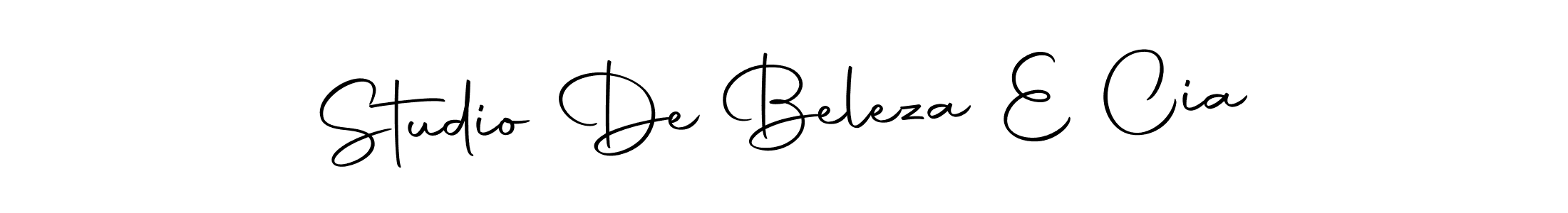 Create a beautiful signature design for name Studio De Beleza E Cia. With this signature (Autography-DOLnW) fonts, you can make a handwritten signature for free. Studio De Beleza E Cia signature style 10 images and pictures png