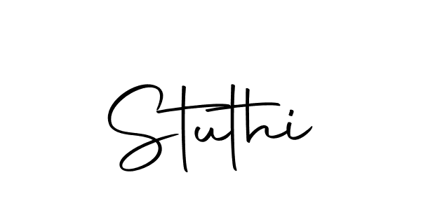 Design your own signature with our free online signature maker. With this signature software, you can create a handwritten (Autography-DOLnW) signature for name Stuthi. Stuthi signature style 10 images and pictures png