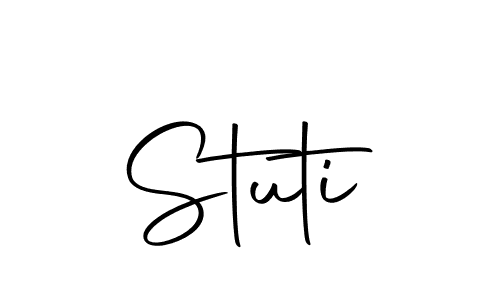 Use a signature maker to create a handwritten signature online. With this signature software, you can design (Autography-DOLnW) your own signature for name Stuti. Stuti signature style 10 images and pictures png