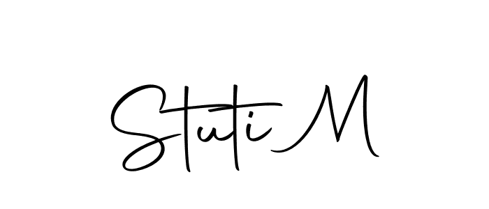 You can use this online signature creator to create a handwritten signature for the name Stuti M. This is the best online autograph maker. Stuti M signature style 10 images and pictures png