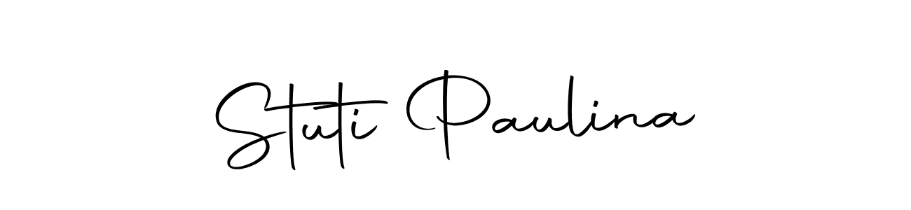 Design your own signature with our free online signature maker. With this signature software, you can create a handwritten (Autography-DOLnW) signature for name Stuti Paulina. Stuti Paulina signature style 10 images and pictures png