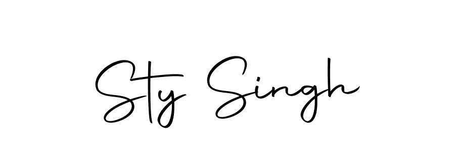 Use a signature maker to create a handwritten signature online. With this signature software, you can design (Autography-DOLnW) your own signature for name Sty Singh. Sty Singh signature style 10 images and pictures png
