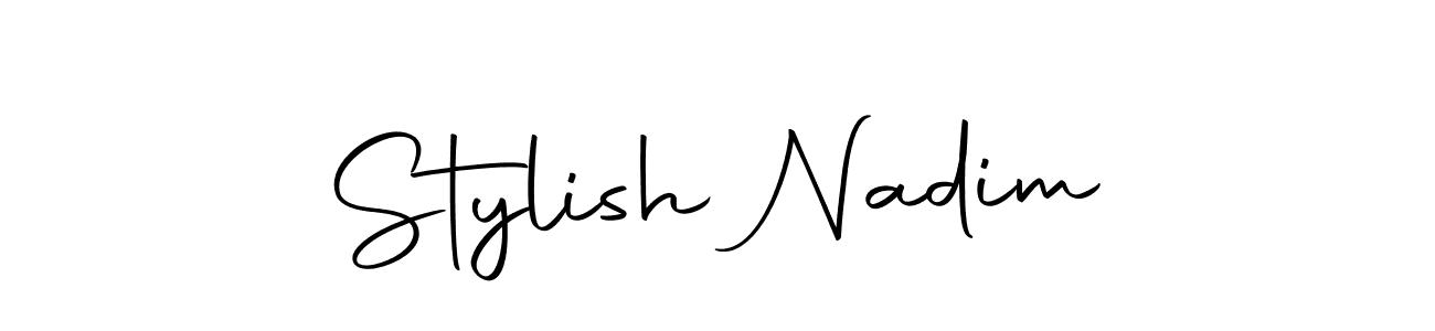 How to make Stylish Nadim name signature. Use Autography-DOLnW style for creating short signs online. This is the latest handwritten sign. Stylish Nadim signature style 10 images and pictures png
