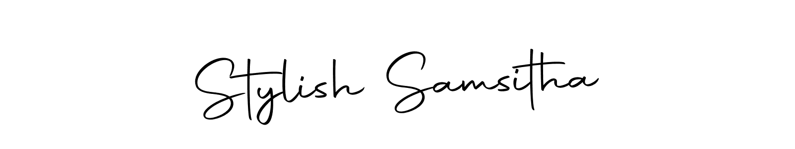 Design your own signature with our free online signature maker. With this signature software, you can create a handwritten (Autography-DOLnW) signature for name Stylish Samsitha. Stylish Samsitha signature style 10 images and pictures png