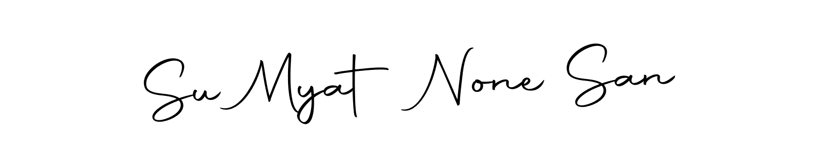 Design your own signature with our free online signature maker. With this signature software, you can create a handwritten (Autography-DOLnW) signature for name Su Myat None San. Su Myat None San signature style 10 images and pictures png