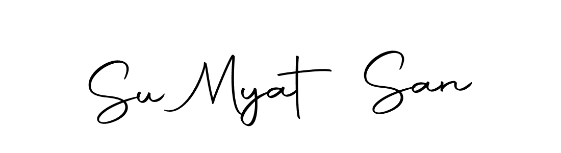 You should practise on your own different ways (Autography-DOLnW) to write your name (Su Myat San) in signature. don't let someone else do it for you. Su Myat San signature style 10 images and pictures png