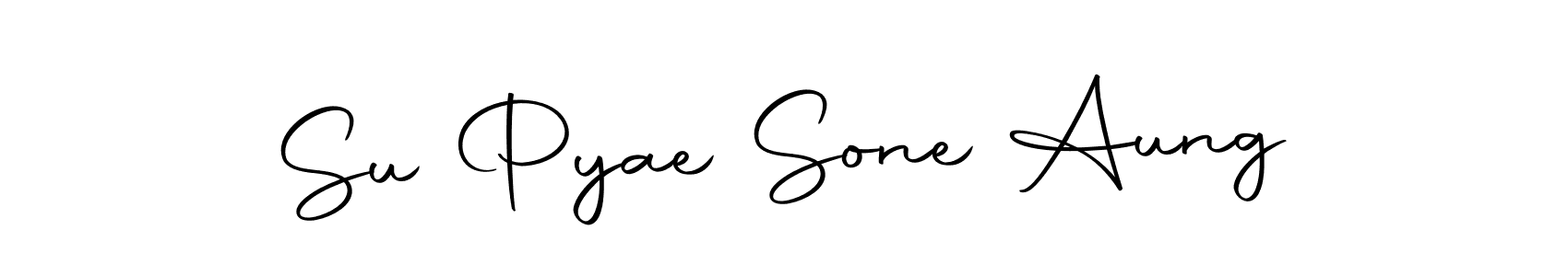 How to make Su Pyae Sone Aung name signature. Use Autography-DOLnW style for creating short signs online. This is the latest handwritten sign. Su Pyae Sone Aung signature style 10 images and pictures png