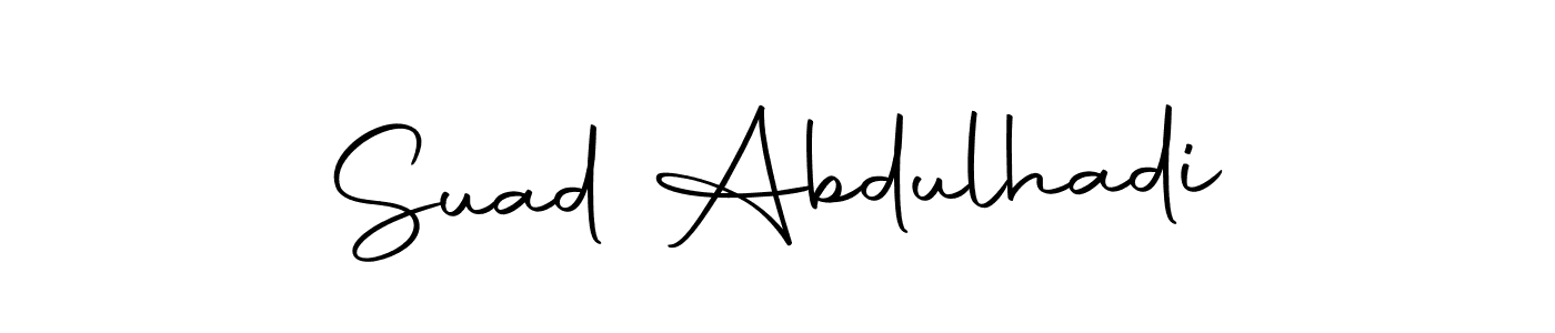 How to make Suad Abdulhadi name signature. Use Autography-DOLnW style for creating short signs online. This is the latest handwritten sign. Suad Abdulhadi signature style 10 images and pictures png