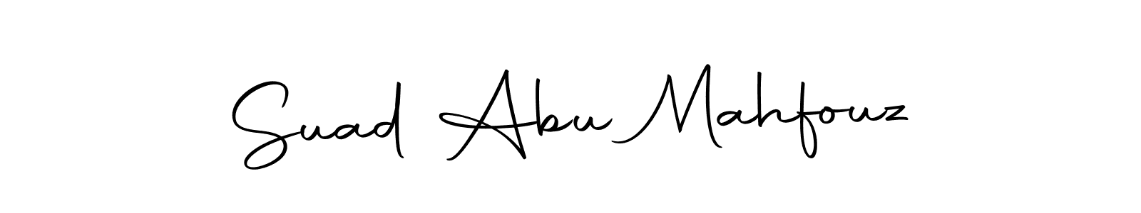 It looks lik you need a new signature style for name Suad Abu Mahfouz. Design unique handwritten (Autography-DOLnW) signature with our free signature maker in just a few clicks. Suad Abu Mahfouz signature style 10 images and pictures png