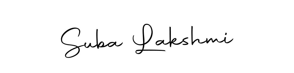 Make a beautiful signature design for name Suba Lakshmi. With this signature (Autography-DOLnW) style, you can create a handwritten signature for free. Suba Lakshmi signature style 10 images and pictures png