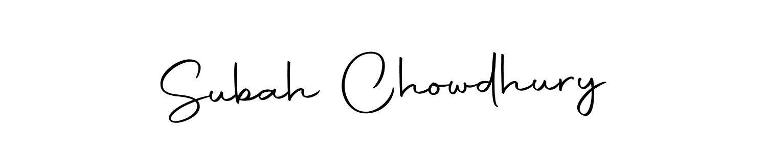 You can use this online signature creator to create a handwritten signature for the name Subah Chowdhury. This is the best online autograph maker. Subah Chowdhury signature style 10 images and pictures png