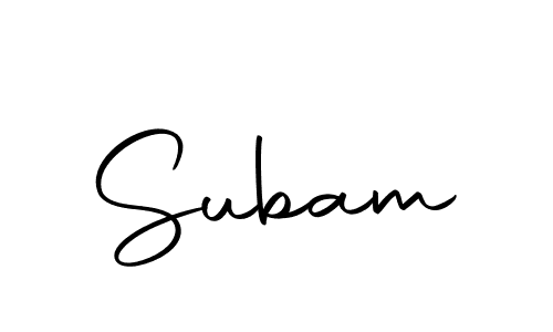 Make a beautiful signature design for name Subam. With this signature (Autography-DOLnW) style, you can create a handwritten signature for free. Subam signature style 10 images and pictures png