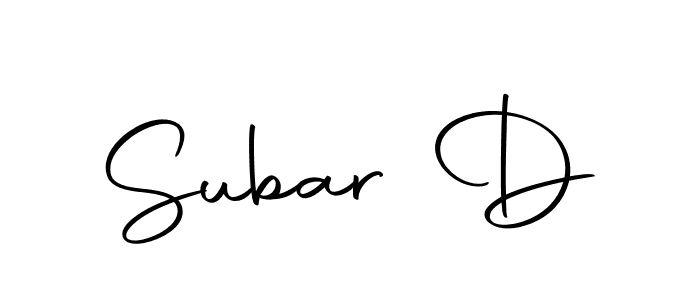 Create a beautiful signature design for name Subar D. With this signature (Autography-DOLnW) fonts, you can make a handwritten signature for free. Subar D signature style 10 images and pictures png