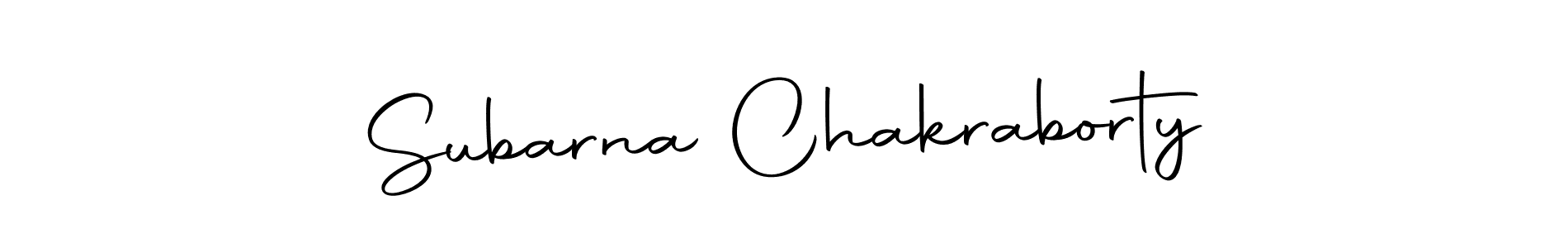 How to make Subarna Chakraborty name signature. Use Autography-DOLnW style for creating short signs online. This is the latest handwritten sign. Subarna Chakraborty signature style 10 images and pictures png