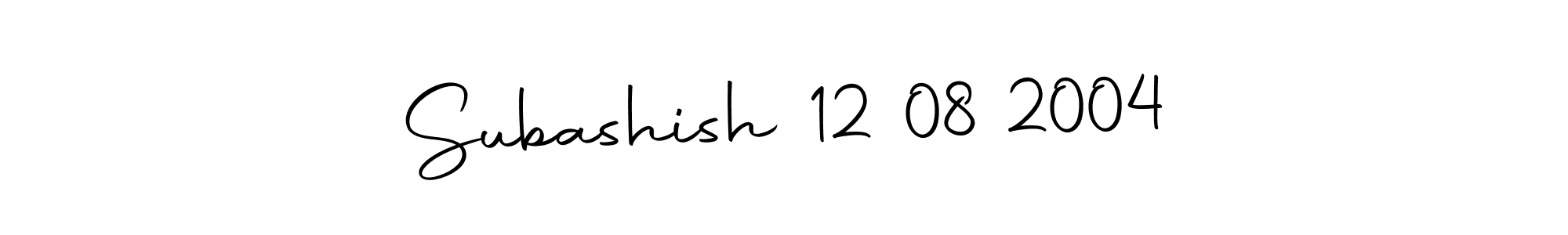 Design your own signature with our free online signature maker. With this signature software, you can create a handwritten (Autography-DOLnW) signature for name Subashish 12 08 2004. Subashish 12 08 2004 signature style 10 images and pictures png