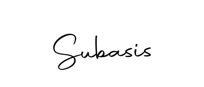 Design your own signature with our free online signature maker. With this signature software, you can create a handwritten (Autography-DOLnW) signature for name Subasis. Subasis signature style 10 images and pictures png