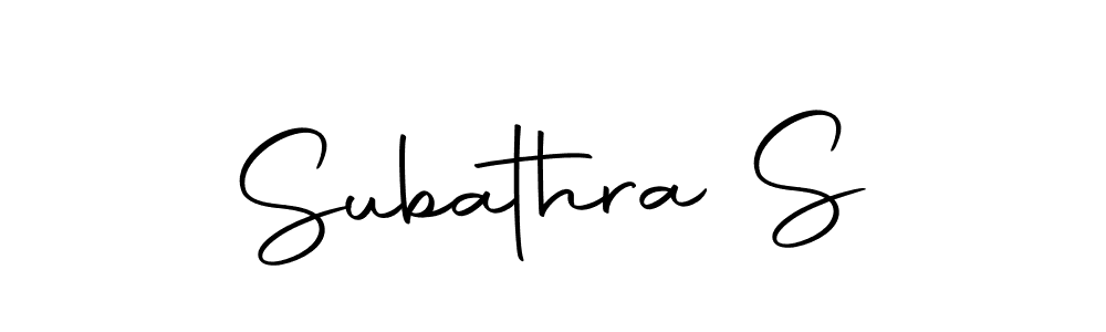 Design your own signature with our free online signature maker. With this signature software, you can create a handwritten (Autography-DOLnW) signature for name Subathra S. Subathra S signature style 10 images and pictures png