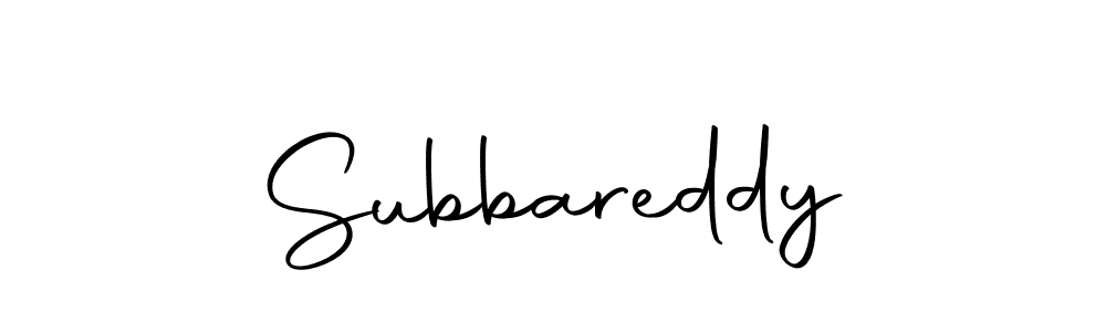 Design your own signature with our free online signature maker. With this signature software, you can create a handwritten (Autography-DOLnW) signature for name Subbareddy. Subbareddy signature style 10 images and pictures png