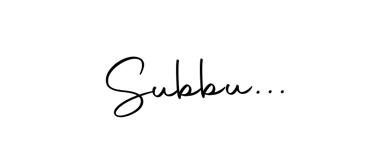 Design your own signature with our free online signature maker. With this signature software, you can create a handwritten (Autography-DOLnW) signature for name Subbu.... Subbu... signature style 10 images and pictures png