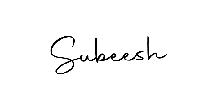 Make a beautiful signature design for name Subeesh. With this signature (Autography-DOLnW) style, you can create a handwritten signature for free. Subeesh signature style 10 images and pictures png