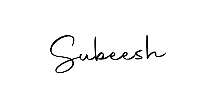 How to make Subeesh signature? Autography-DOLnW is a professional autograph style. Create handwritten signature for Subeesh name. Subeesh signature style 10 images and pictures png