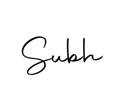 Design your own signature with our free online signature maker. With this signature software, you can create a handwritten (Autography-DOLnW) signature for name Subh. Subh signature style 10 images and pictures png