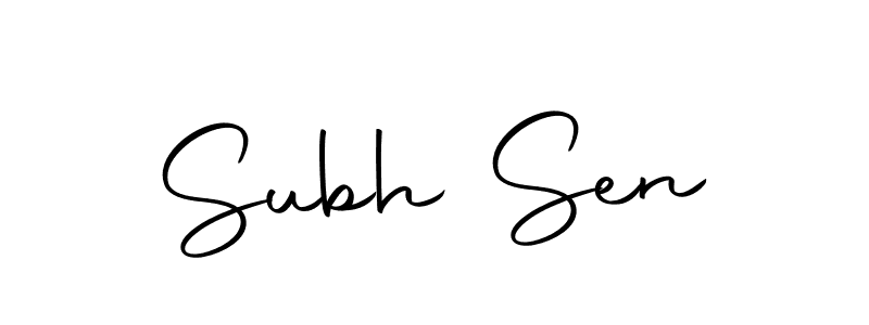 Create a beautiful signature design for name Subh Sen. With this signature (Autography-DOLnW) fonts, you can make a handwritten signature for free. Subh Sen signature style 10 images and pictures png