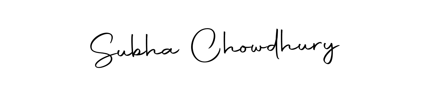 Create a beautiful signature design for name Subha Chowdhury. With this signature (Autography-DOLnW) fonts, you can make a handwritten signature for free. Subha Chowdhury signature style 10 images and pictures png