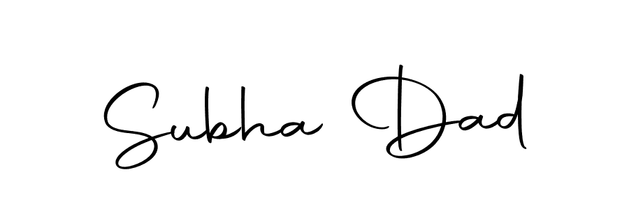 You should practise on your own different ways (Autography-DOLnW) to write your name (Subha Dad) in signature. don't let someone else do it for you. Subha Dad signature style 10 images and pictures png