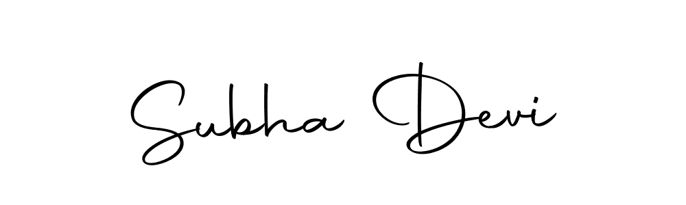 How to make Subha Devi name signature. Use Autography-DOLnW style for creating short signs online. This is the latest handwritten sign. Subha Devi signature style 10 images and pictures png