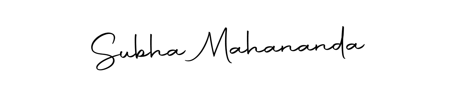 How to make Subha Mahananda signature? Autography-DOLnW is a professional autograph style. Create handwritten signature for Subha Mahananda name. Subha Mahananda signature style 10 images and pictures png
